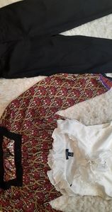 Large tops nicole Miller/chaps , size 10 capri st John's bay